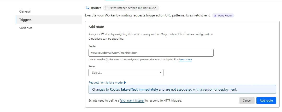 how to Add Routes to your Worker