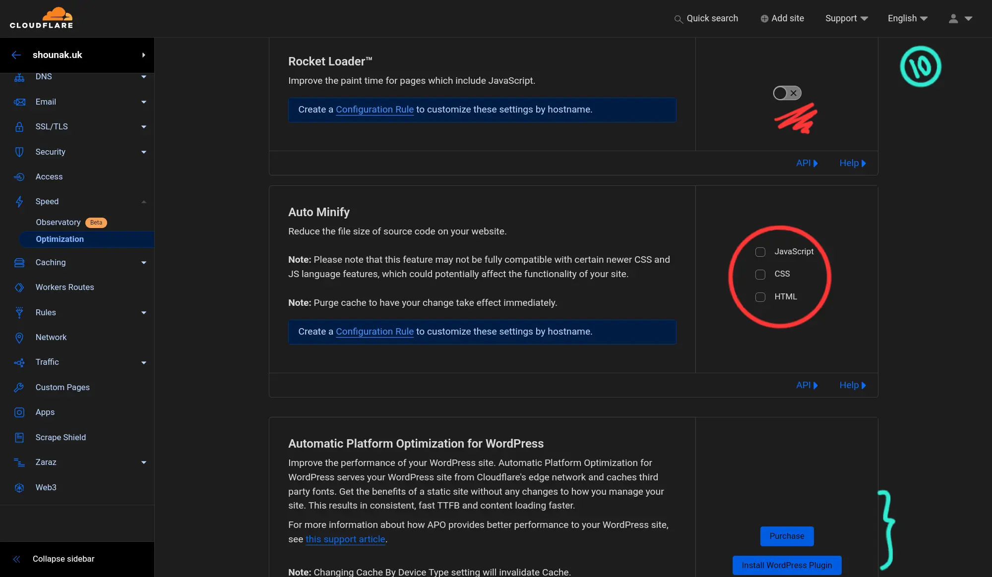 Content optimization in Cloudflare page 2